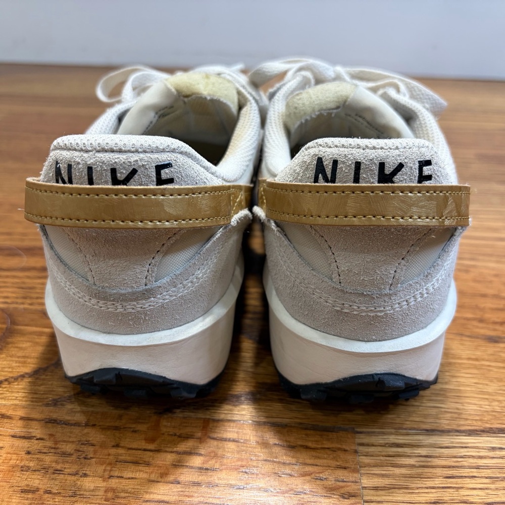Nike Waffle Debut Running Shoe - Off-White & Gold - Picture 6 of 11